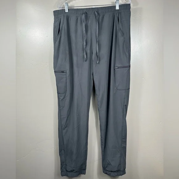 NWT Eddie Bauer Women's Stretch Fleece Lined Polar Pant Grey Plaid Size 14 - Picture 1 of 7